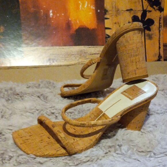 Dolce Vita Tan Cork Heels - Picture 4 of 7